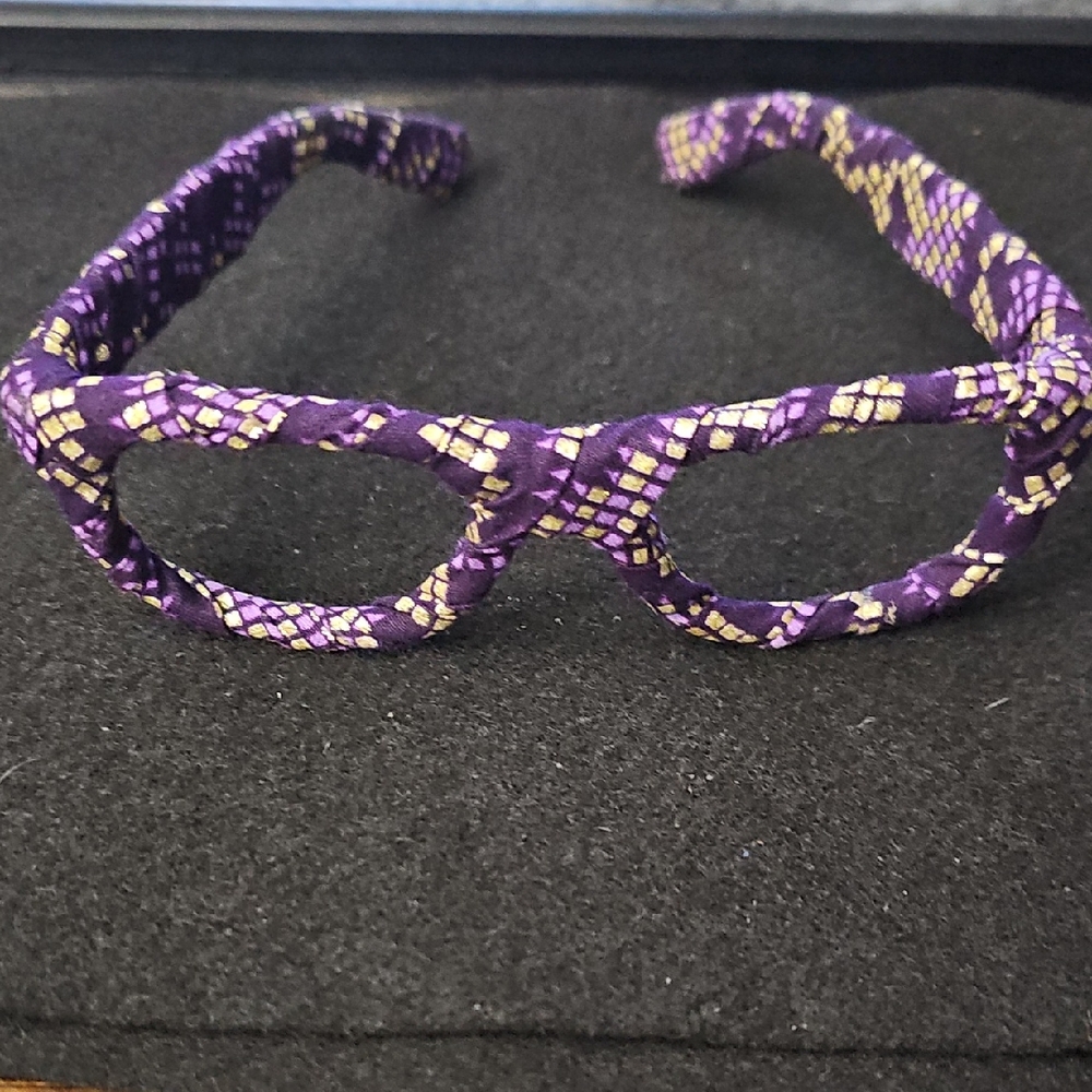 Sassy Jones Purple and Gold Patterned Glasses